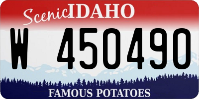 ID license plate W450490