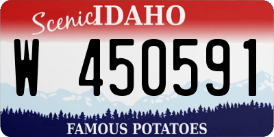 ID license plate W450591