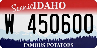 ID license plate W450600