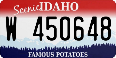 ID license plate W450648
