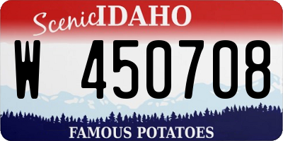 ID license plate W450708
