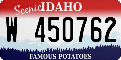 ID license plate W450762