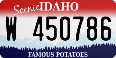 ID license plate W450786