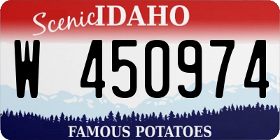 ID license plate W450974