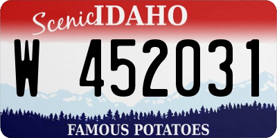 ID license plate W452031