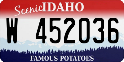 ID license plate W452036