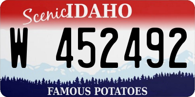 ID license plate W452492