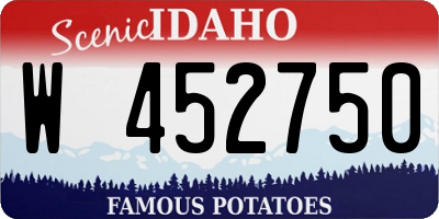 ID license plate W452750