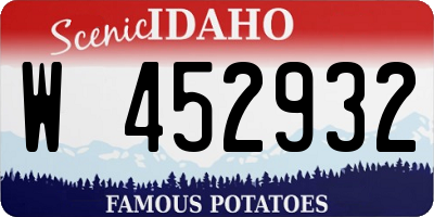 ID license plate W452932