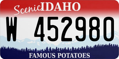 ID license plate W452980