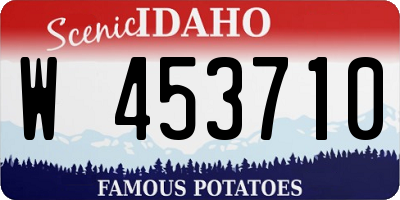 ID license plate W453710
