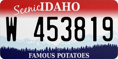 ID license plate W453819