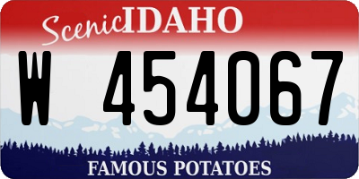 ID license plate W454067