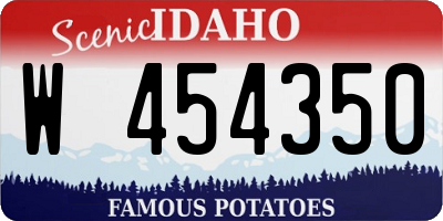 ID license plate W454350