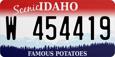 ID license plate W454419