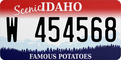 ID license plate W454568