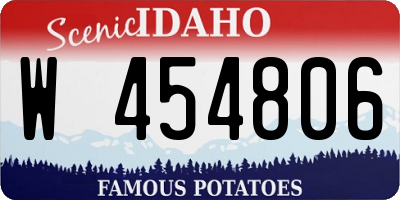 ID license plate W454806