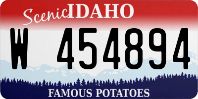 ID license plate W454894