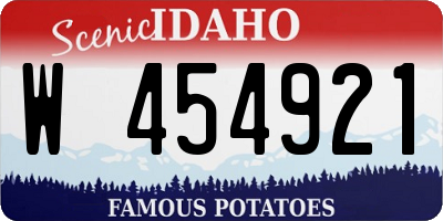 ID license plate W454921