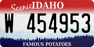 ID license plate W454953