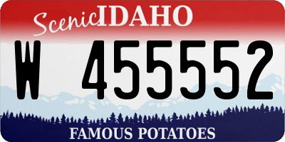 ID license plate W455552