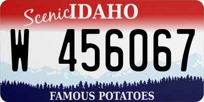 ID license plate W456067