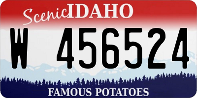 ID license plate W456524