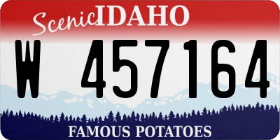 ID license plate W457164