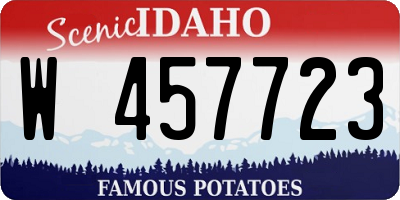 ID license plate W457723