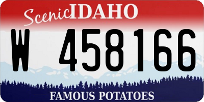 ID license plate W458166