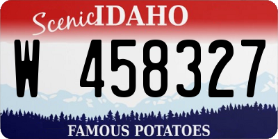 ID license plate W458327