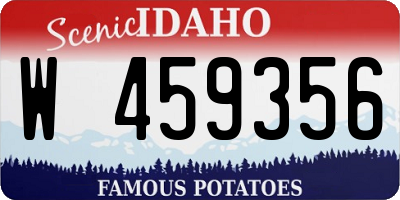 ID license plate W459356