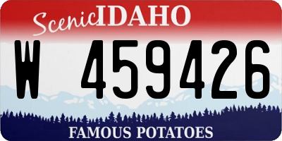 ID license plate W459426
