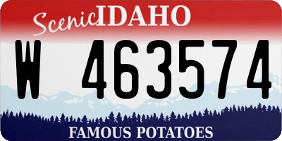ID license plate W463574