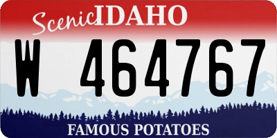 ID license plate W464767