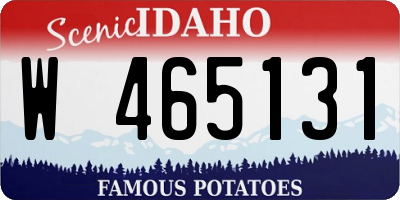 ID license plate W465131