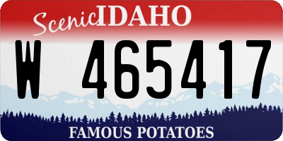ID license plate W465417