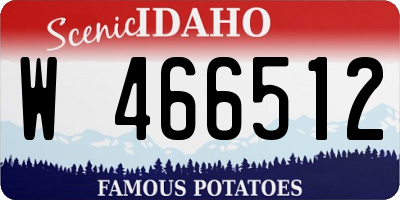 ID license plate W466512