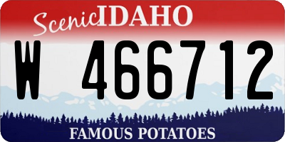 ID license plate W466712