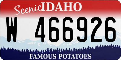 ID license plate W466926