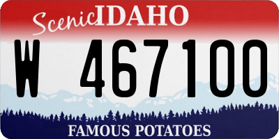 ID license plate W467100