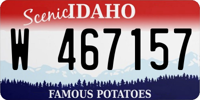 ID license plate W467157