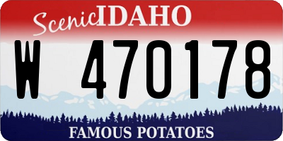 ID license plate W470178