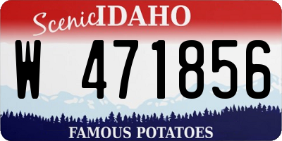 ID license plate W471856