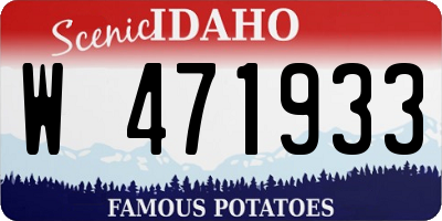 ID license plate W471933