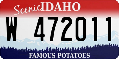 ID license plate W472011