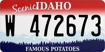 ID license plate W472673