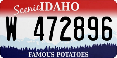 ID license plate W472896
