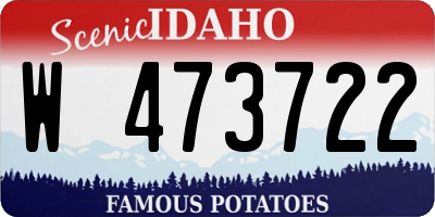 ID license plate W473722