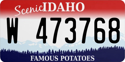 ID license plate W473768